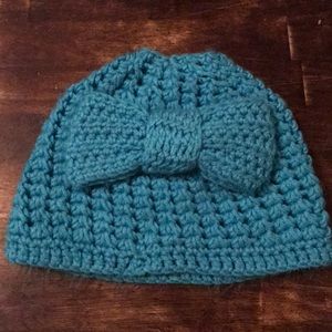 Blue Pontytail hat